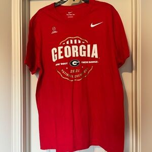 Nike UGA National Champions Shirt Large